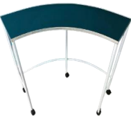 MESA RINONERA BASE PINTADA, CUBIERTA EN ACERO INOXIDABLE